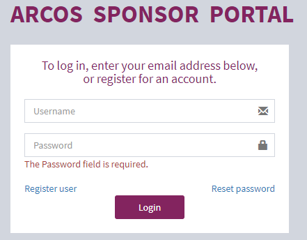 arcos-sponsor-portal-user-login